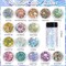 Opal Chunky Glitter, 1.75oz/50g Blue Glitter, Dreamy High Sparkle Glitter for Crafts Holographic Fine Glitter Mix Iridescent Glitters Flake for Resin Nails Art Hair DIY Snow Globe - Azure Sky